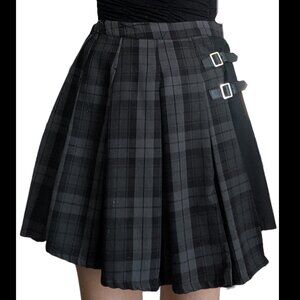 Hot Topic Asymmetrical Punk Plaid Skater Skirt